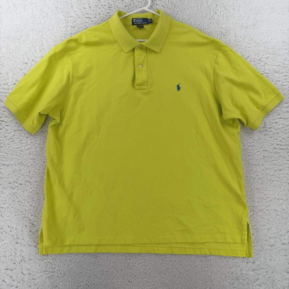 Polo By Ralph Lauren Polo Shirt Mens 2XLT Green Knit Pony Logo Casual Top Preppy